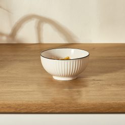 Combo 10 Chén Đựng Gia Vị Viền Đen - Chén Đựng Nước Chấm Bằng Sứ Cao Cấp 8,5x6cm - CDGV03