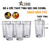 Bộ 6 Cốc Thủy Tinh Sọc Cao Sang Trong - Ly Thủy Tinh 333ml 14.3x7.4cm - LTTSC01