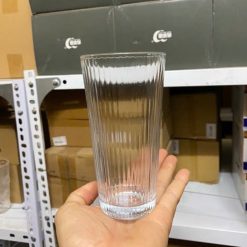 Bộ 6 Cốc Thủy Tinh Sọc Cao Sang Trong - Ly Thủy Tinh 333ml 14.3x7.4cm - LTTSC01