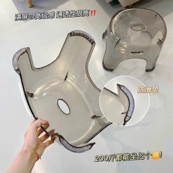 Ghế Đẩu Nhựa Acrylic Trong Suốt Dày Dặn Chống Trượt 30x25x21cm - GHE01