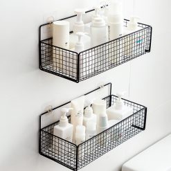 Kệ Lưới Dán Tường - Kệ Đựng Đồ Bằng Thép Không Gỉ Chịu Lực Tốt 37x15,5x13cm - KDT02