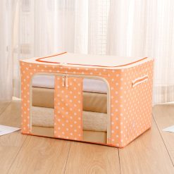 Hộp Vải Chống Thấm Khung Sắt Đựng Quần Áo - Khung Đựng Đồ Cao Cấp 50x40x33cm - HVDD01