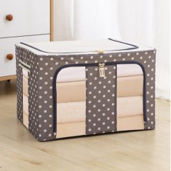 Hộp Vải Chống Thấm Khung Sắt Đựng Quần Áo - Khung Đựng Đồ Cao Cấp 50x40x33cm - HVDD01