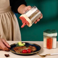 Hũ Đựng Gia Vị Nhựa Cao Cấp - Lọ Gia Vị 5 Ngăn Hình Hoa 9x11cm - DGV01