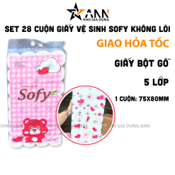 Set 28 Cuộn Giấy Vệ Sinh Sofy - Giấy Vệ Sinh Không Lõi Cao Cấp - KG01
