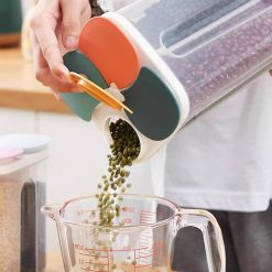 Hộp Nhựa Trong Suốt Đựng Thực Phẩm Khô - Hộp Nhựa Chống Thấm Nước 4 Ngăn 1,5L 13x13x15cm - HDTP01