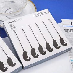 Hộp 6 Muỗng Dài Inox 304 - Thìa Inox Cao Cấp Bền Đẹp 20.5x4cm - MIN30402