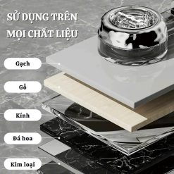 Thanh Móc Treo Quần Áo Nhà Tắm Hút Chân Không Siêu Chịu Lực - Móc Treo Đồ Đa Năng Hít Tường Nhà Bếp 40x4,5x5,8cm - MTQACT02