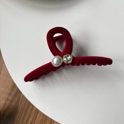 Set 4 Kẹp Tóc Nhung Đỏ Hot Mùa Tết 2025 - KTND01