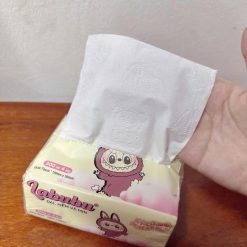 Set 10 Gói Túi Khăn Giấy Rút 4 Lớp 300 Tờ Cao Cấp - Khăn Giấy Rút Labubu Đa Năng 12x18cm - KGR02