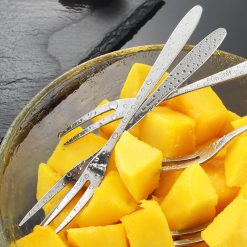 Hộp 10 Xiên Thức Ăn Inox - Nĩa Xiên Hoa Quả Mứt 13.4cm - XTA01