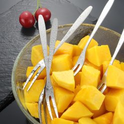 Hộp 10 Xiên Thức Ăn Inox - Nĩa Xiên Hoa Quả Mứt 13.4cm - XTA01