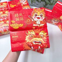 Set 10 Bịt Giấy Ăn Gấu Trúc Sipao - Túi Khăn Giấy Rút Treo Tường Đa Năng - KGR03