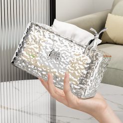 Hộp Đựng Giấy Rút Thỏ Bạc 3 Ngăn Cao Cấp 10.5x12.5x18.5cm - HDGR01