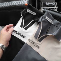 Áo Thun Cổ Bẻ Phối Màu Và Thêu Chữ Discipline (Có Size 3XL) - CS246