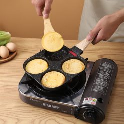 Chảo 4 Ngăn Xài Được Tất Cả Loại Bếp - Chảo Đá Chống Dính Cao Cấp 21x18cm - C4NCD01