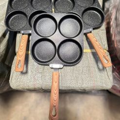 Chảo 4 Ngăn Xài Được Tất Cả Loại Bếp - Chảo Đá Chống Dính Cao Cấp 21x18cm - C4NCD01