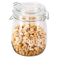 Combo 2 Hũ Thủy Tinh Tròn Nắp Cài Đựng Thực Phẩm - Lọ Thủy Tinh Đựng Đồ Khô 1200ml - 2HTT01