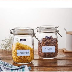 Combo 2 Hũ Thủy Tinh Tròn Nắp Cài Đựng Thực Phẩm - Lọ Thủy Tinh Đựng Đồ Khô 1200ml - 2HTT01