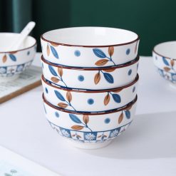 Set Bộ Quà Tặng Cao Cấp Gồm 4 Chén + 1 Dĩa + 4 Muỗng Họa Tiết Cao Cấp - BQTCDC