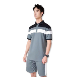 Set Bộ Nam Áo Thun Cổ Bẻ Phối Màu + Quần Short Thun Thể Thao Cao Cấp (Big Size) - SBN138