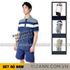 Set Bộ Nam Áo Thun Cổ Bẻ Phối Màu + Quần Short Thun Thể Thao Cao Cấp (Big Size) - SBN138