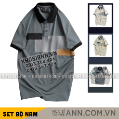 Áo Thun Nam Cổ Bẻ Họa Tiết Sọc Dọc Có Viền Bo Tay Áo (Có Size 3XL) - CS247