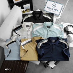 Áo Thun Nam Cổ Bẻ Phối Sọc Tay Áo (Có Size 3XL) Áo Thun Nam Cổ Bẻ Phối Sọc Tay Áo (Có Size 3XL) - CS248