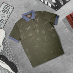 Áo Thun Nam Cổ Bẻ Họa Tiết In Hình Máy Bay (Có Size 3XL) - CS249