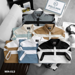 Áo Thun Nam Cổ Bẻ Sọc Ngang Phối Màu Trẻ Trung (Có Size 3XL) - CS251