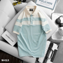 Áo Thun Nam Cổ Bẻ Sọc Ngang Phối Màu Trẻ Trung (Có Size 3XL) - CS251