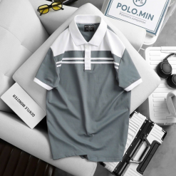 Áo Thun Cổ Bẻ Phối 2 Sọc Trước Ngực Độc Đáo Cao Cấp (Có Size 3XL) - CS252