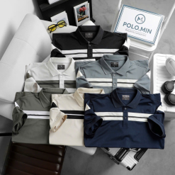 Áo Thun Nam Cổ Bẻ Phối Sọc Độc Đáo (Có Size 3XL) - CS253