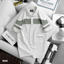 Áo Thun Nam Có Cổ Phối Sọc Độc Đáo (Có Size 3XL) - CS255