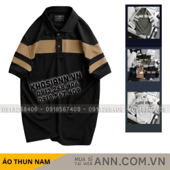 Áo Thun Nam Có Cổ Phối Sọc Độc Đáo (Có Size 3XL) - CS255