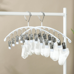 Móc Kẹp Quần Áo Đồ Lót Bằng Inox - Móc Kẹp Phơi Tất Vớ Đồ Lót Bọc Nhựa Pvc Cao Cấp - MPQA01