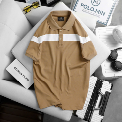 Áo Thun Nam Cổ Bẻ Họa Tiết Sọc Ngang Trước Ngực Bền Đẹp (Có Size 3XL) - CS250