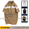 Áo Thun Nam Cổ Bẻ Họa Tiết Sọc Ngang Trước Ngực Bền Đẹp (Có Size 3XL) - CS250