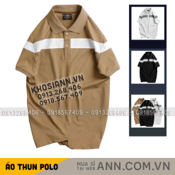 Áo Thun Nam Cổ Bẻ Họa Tiết Sọc Ngang Trước Ngực Bền Đẹp (Có Size 3XL) - CS250