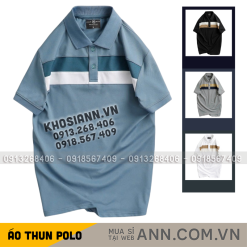 Áo Thun Nam Cổ Bẻ Phối Hai Sọc Ngang Trước Ngực Trẻ Trung (Có Size 3XL) - CS256