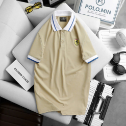 Áo Thun Nam Cổ Bẻ Thêu Logo Con Ngựa Và Phối Màu Tay Áo Trẻ Trung (Size 3XL) - CS263