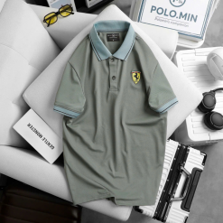 Áo Thun Nam Cổ Bẻ Thêu Logo Con Ngựa Và Phối Màu Tay Áo Trẻ Trung (Size 3XL) - CS263