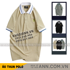 Áo Thun Nam Cổ Bẻ Thêu Logo Con Ngựa Và Phối Màu Tay Áo Trẻ Trung (Size 3XL) - CS263