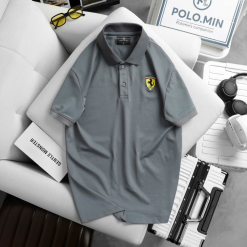 Áo Thun Nam Cổ Bẻ Thêu Logo Hình Con Ngựa Trước Ngực (Có Size 3XL) - CS264