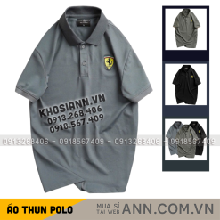 Áo Thun Nam Cổ Bẻ Thêu Logo Hình Con Ngựa Trước Ngực (Có Size 3XL) - CS264