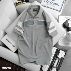 Áo Thun Nam Cổ Bẻ Phối Sọc Áo Trẻ Trung (Có Size 3XL) - CS266