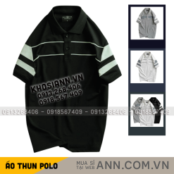 Áo Thun Nam Cổ Bẻ Phối Sọc Áo Trẻ Trung (Có Size 3XL) - CS266