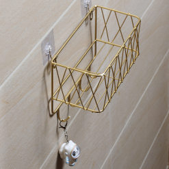 Kệ Sắt Treo Tường Đa Năng Để Đồ, Trang Trí Nhà Cửa Có Móc Cao Cấp - KSTT01