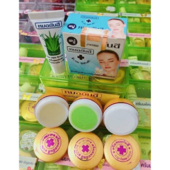 Bộ Kem Yanhee Thái Lan Xanh Lá 5 Món Chính Hãng - Hỗ Trợ Da Thâm Nám Dưỡng Sáng Da - BKYTLXL