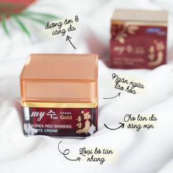 Kem Face Sâm My Me Gold Korea Red Ginseng Aqua Wrinkle & Whitening Cream 50ml - Hỗ Trợ Cải Thiện Da Thâm Nám Tàn Nhang - 8809451853065